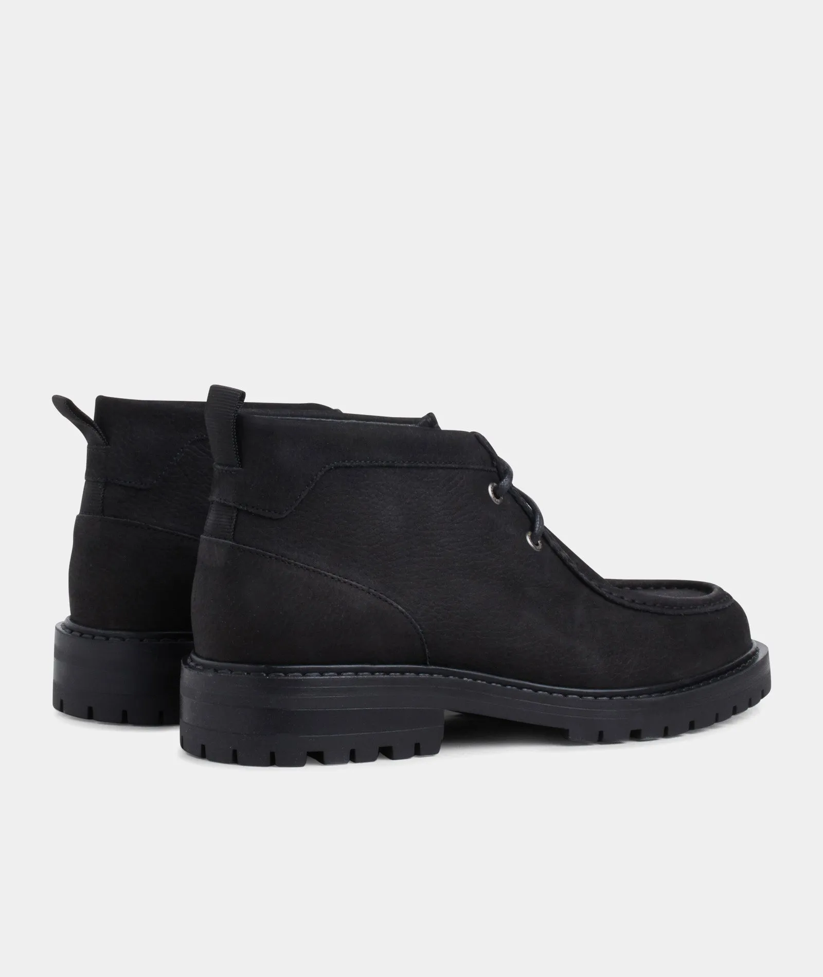 Jaz Mid Top - Black Tumbled Nubuck