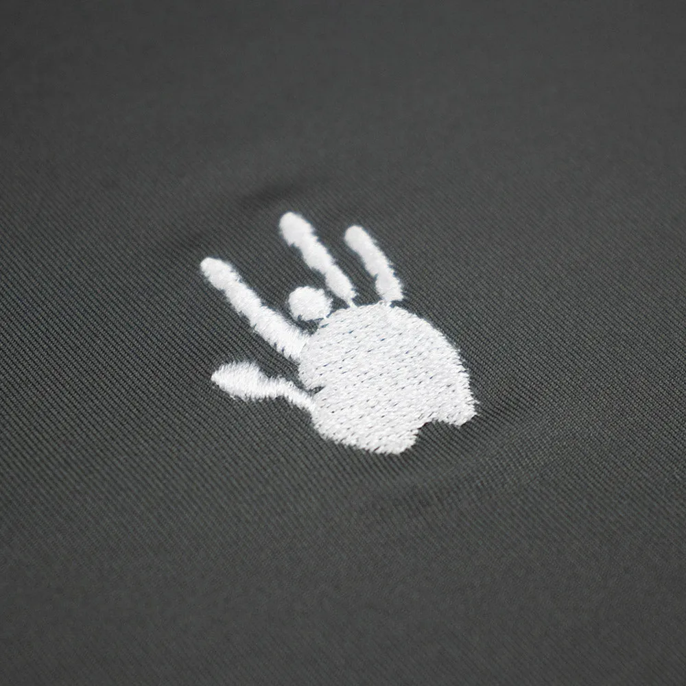 Jerry Garcia | Eco-Friendly Performance Polo | Handprint Grey Polo