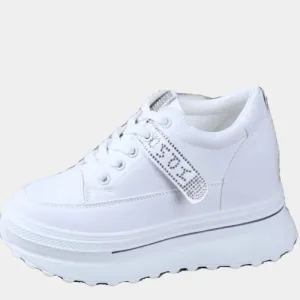 Joskaa 2024 New Leather Platform Sneakers White