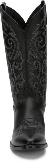 Justin Men's Buck Bay Apache Black Round Toe Western Boots 1409