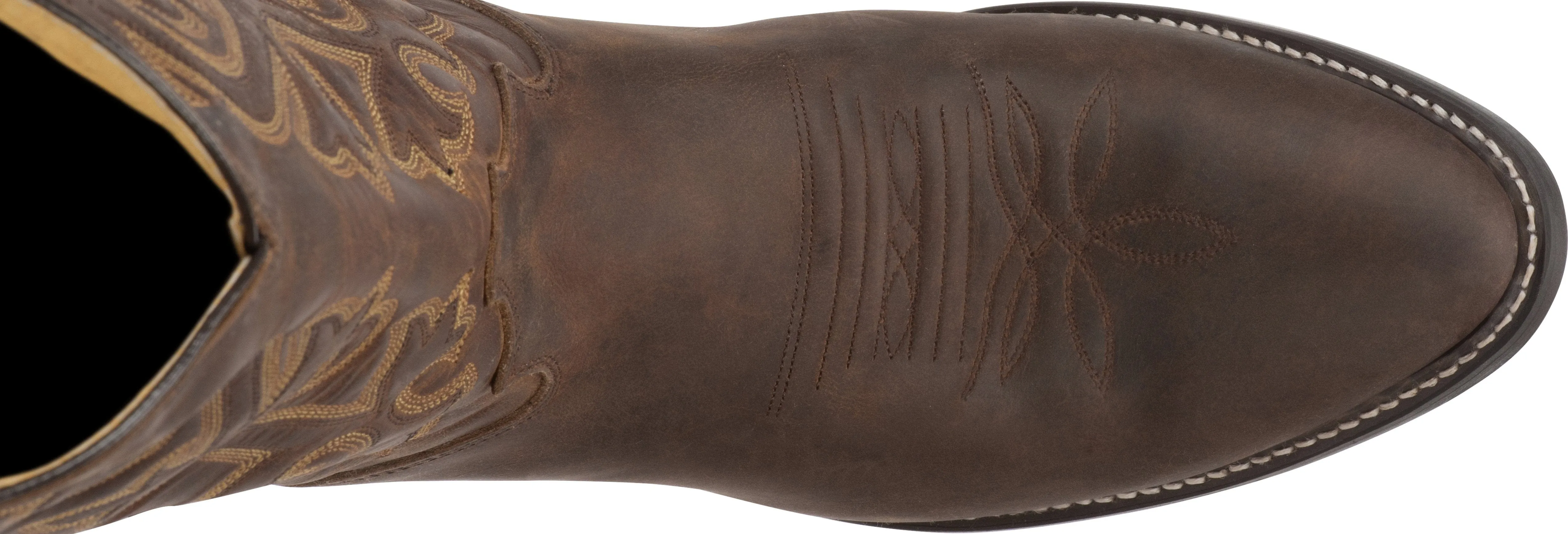 Justin Men's Buck Brown Round Toe Western Boots 2253