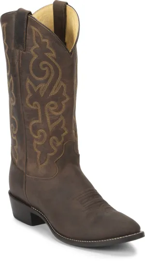 Justin Men's Buck Brown Round Toe Western Boots 2253