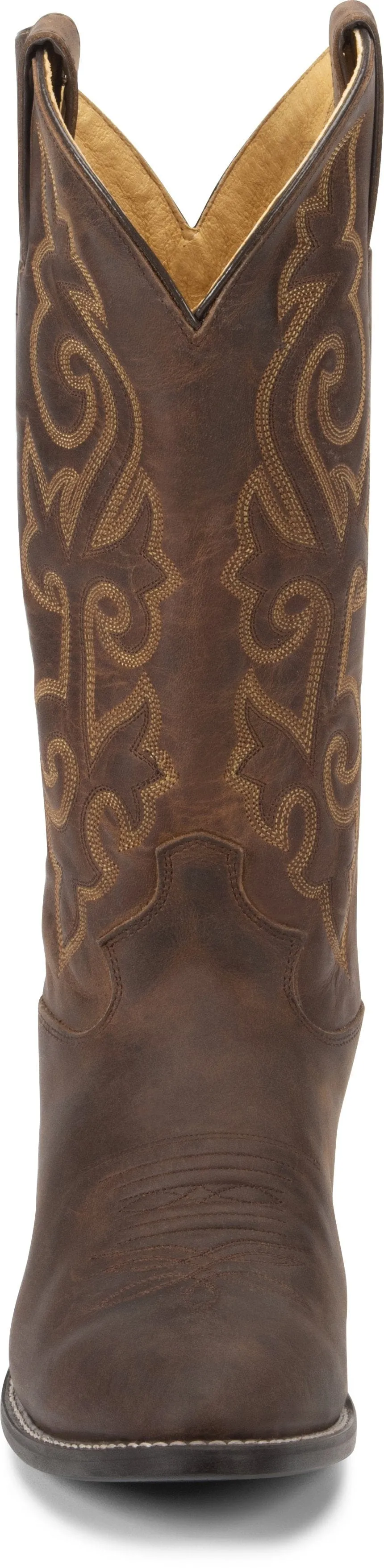 Justin Men's Buck Brown Round Toe Western Boots 2253