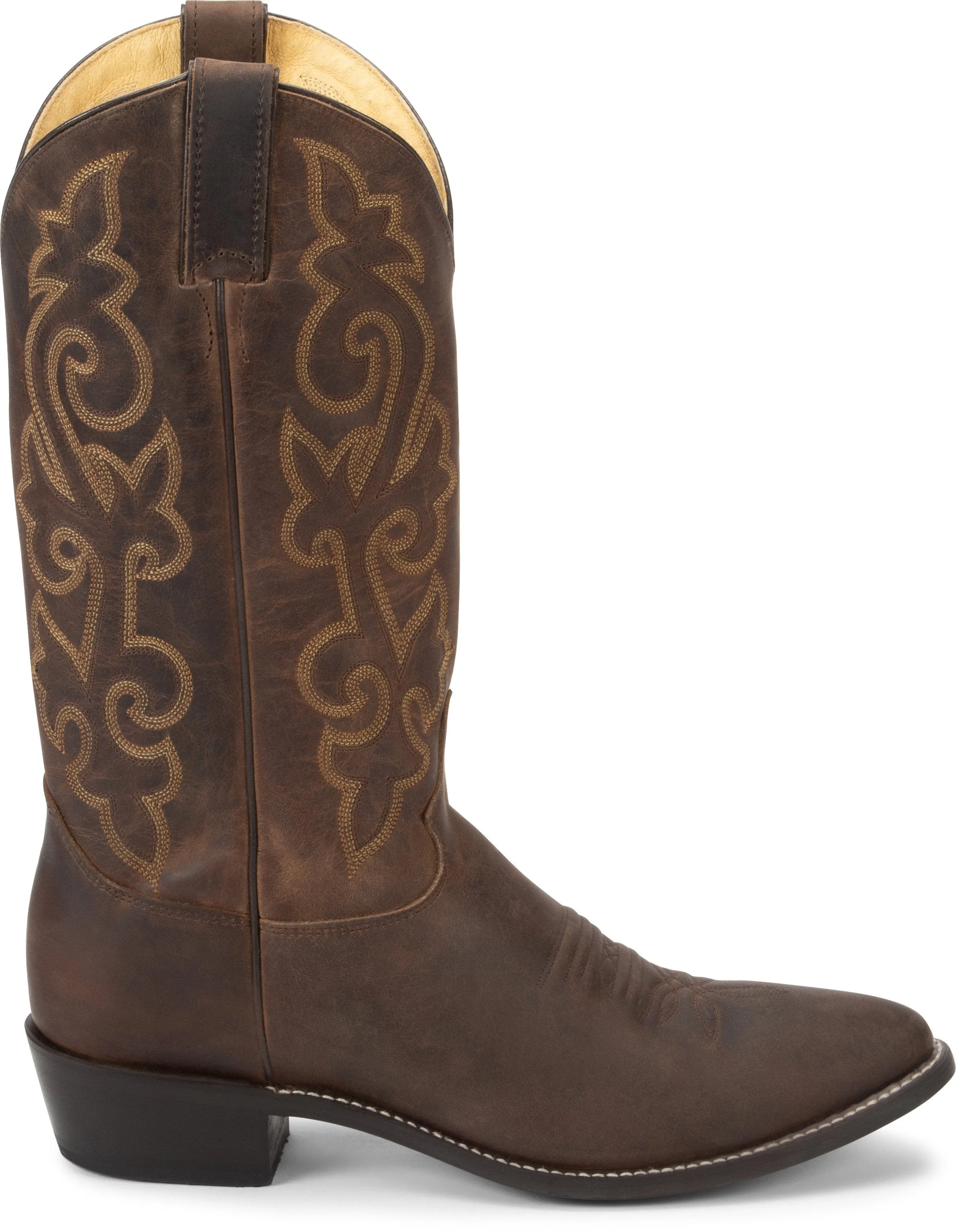 Justin Men's Buck Brown Round Toe Western Boots 2253