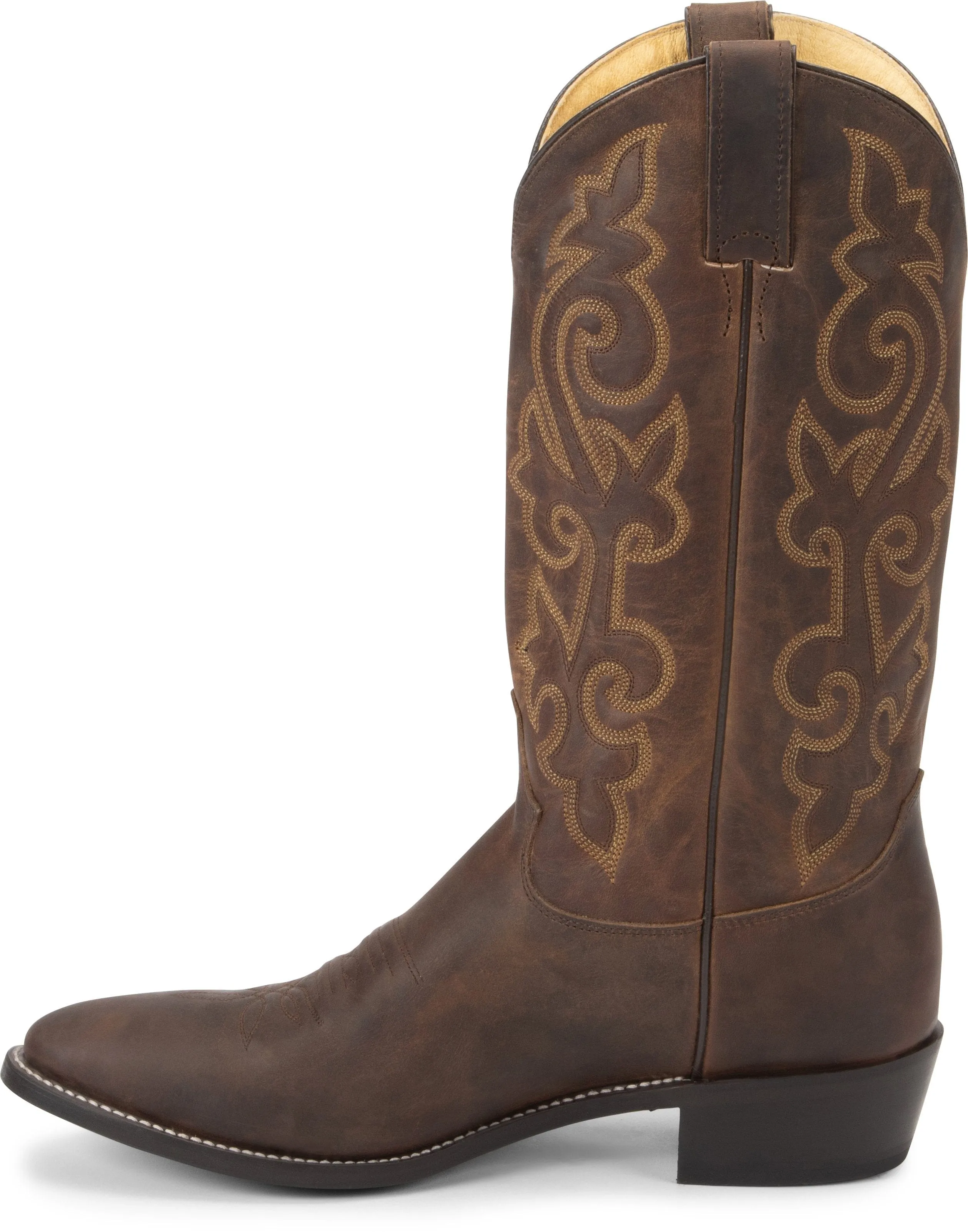 Justin Men's Buck Brown Round Toe Western Boots 2253