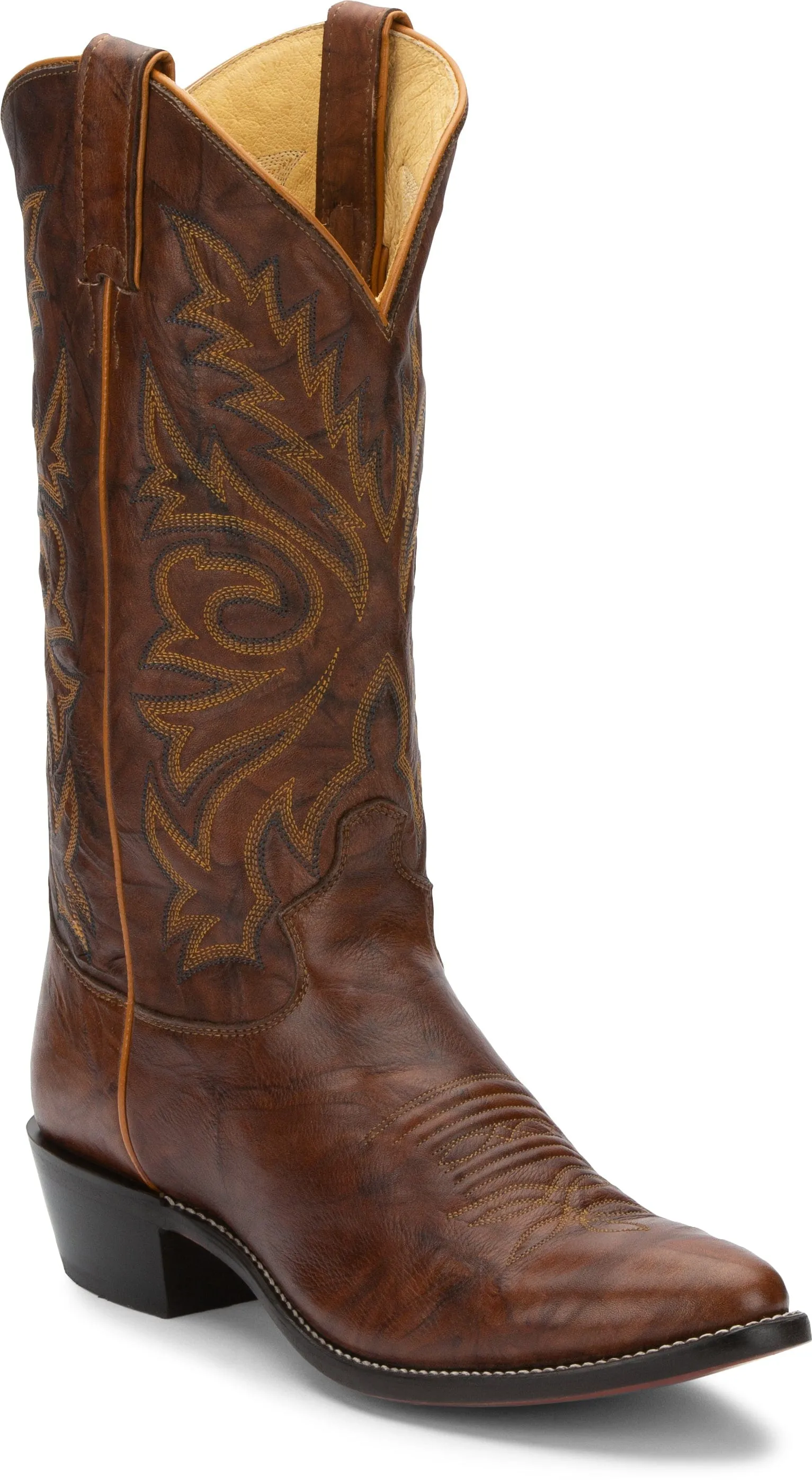 Justin Men's Buck Chestnut Leather 13 Western Boots 1560