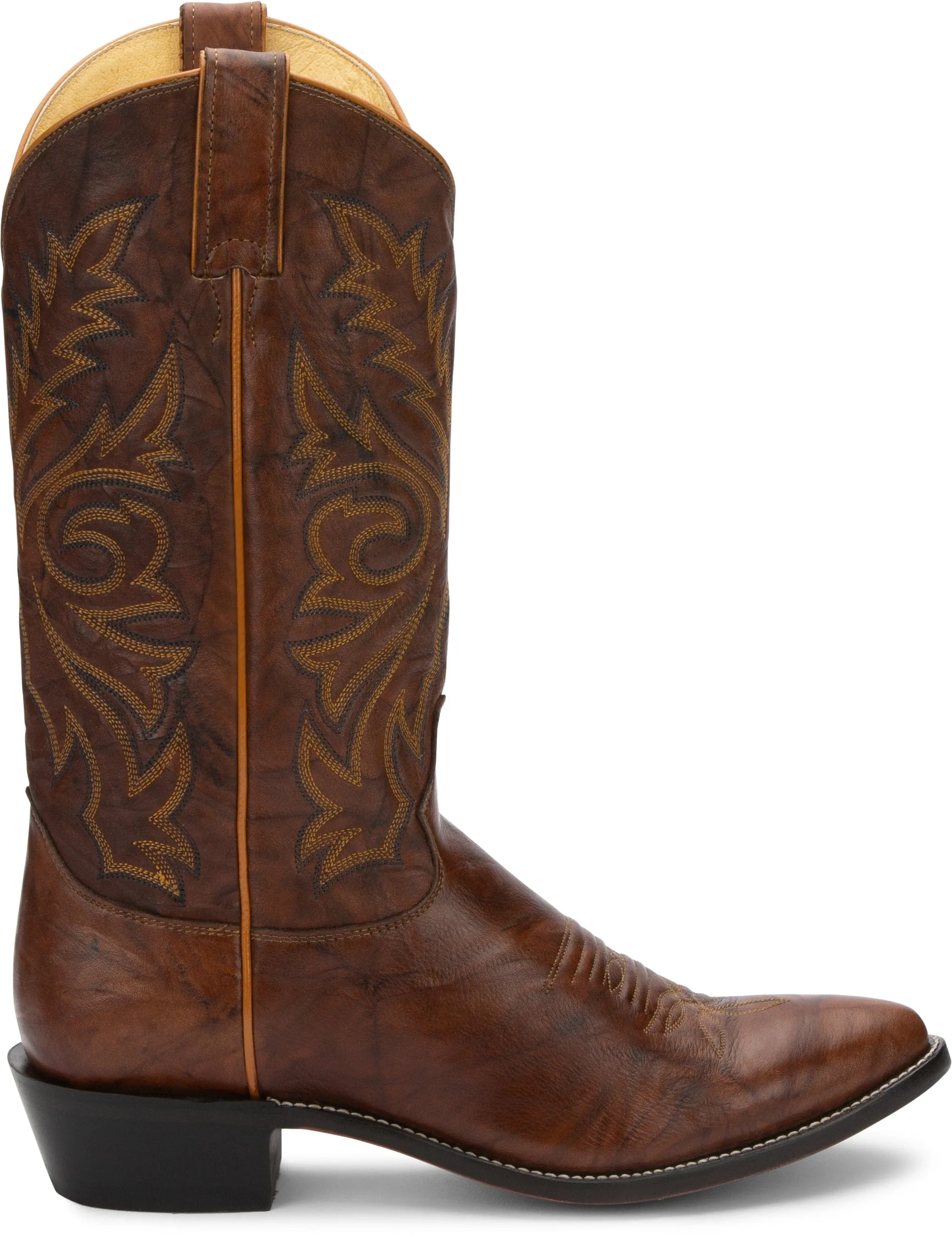 Justin Men's Buck Chestnut Leather 13 Western Boots 1560