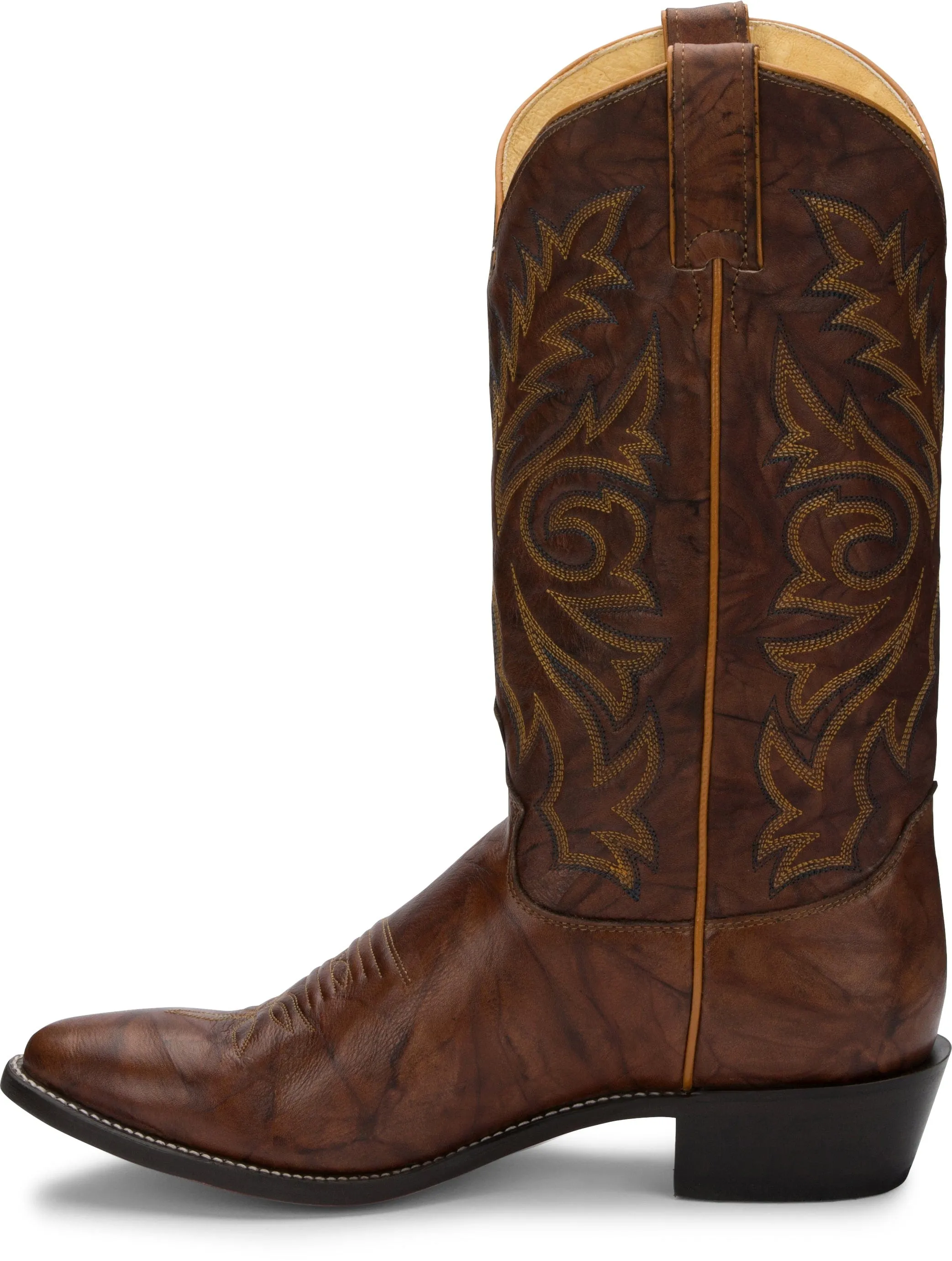 Justin Men's Buck Chestnut Leather 13 Western Boots 1560