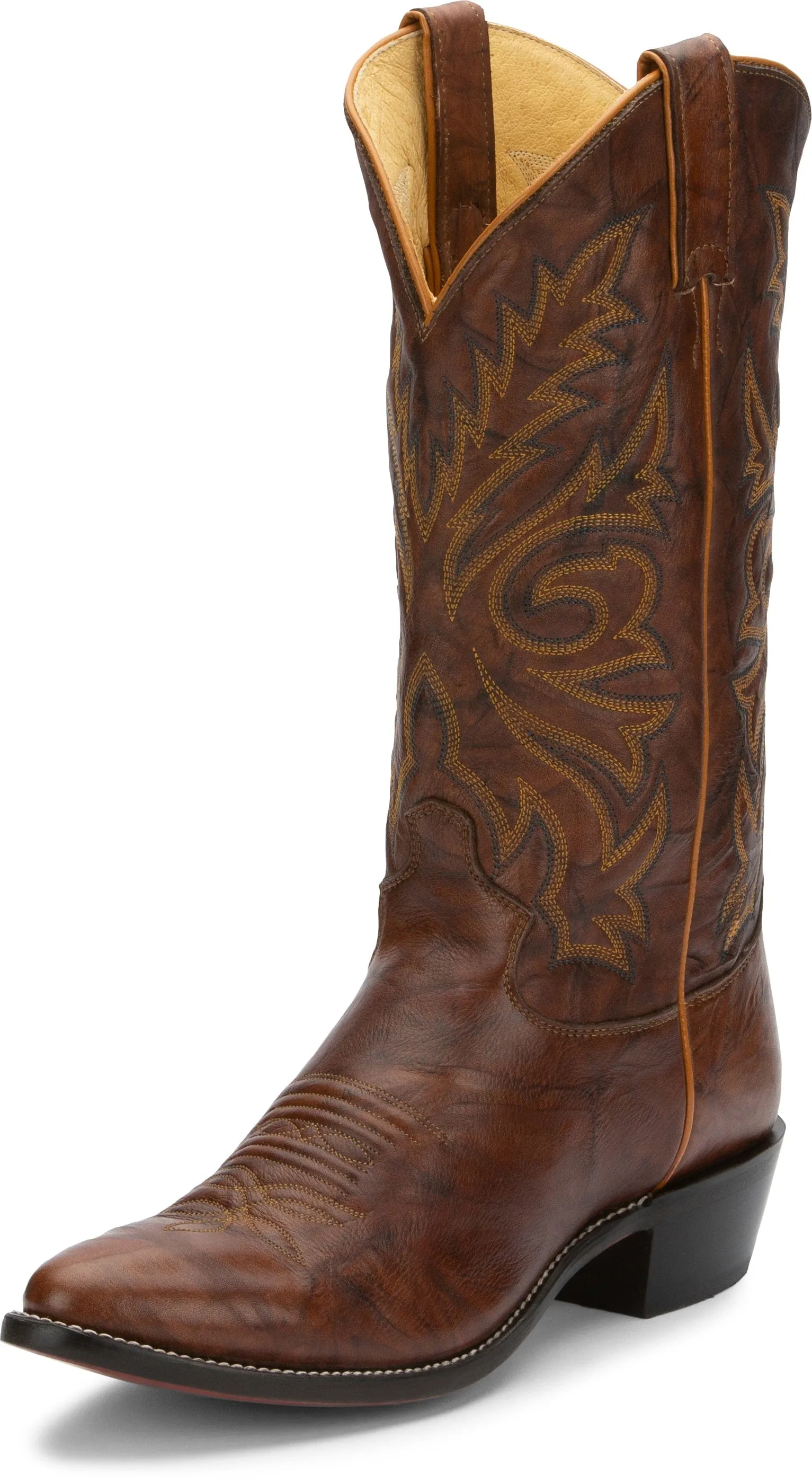 Justin Men's Buck Chestnut Leather 13 Western Boots 1560