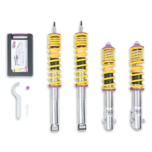 KW Coilover Kit V1 VW Golf III / Jetta III (1HXO); all incl. Cabrio (-02); 2WD; all engines