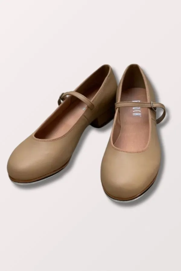 Ladies Tap-On Leather Tap Shoes - Bloch Tan