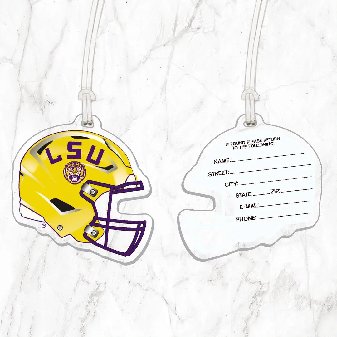 LSU Football Helmet Luggage Tag