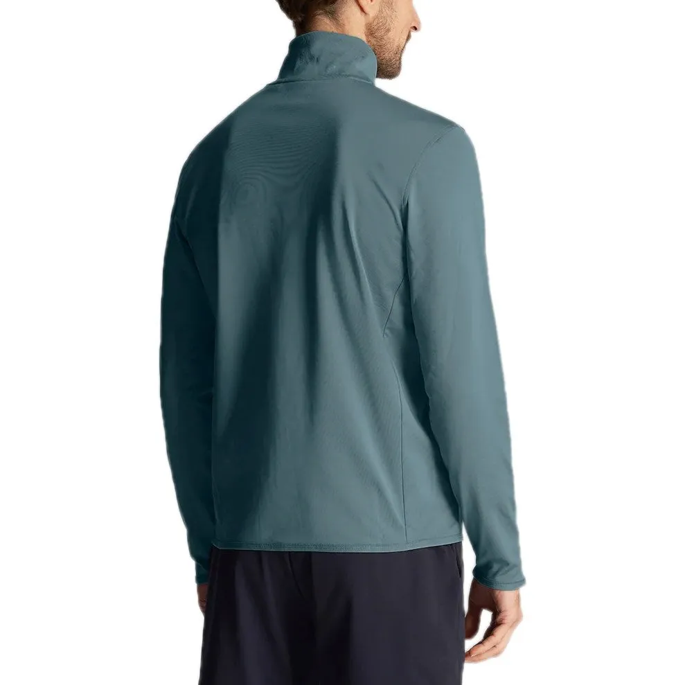 Lyle & Scott Tech 1/4 Zip Golf Midlayer - Iron Blue