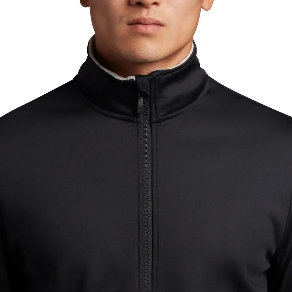 Lyle & Scott Tonal Eagle Windjammer Water Resistant Half Zip - Jet Black