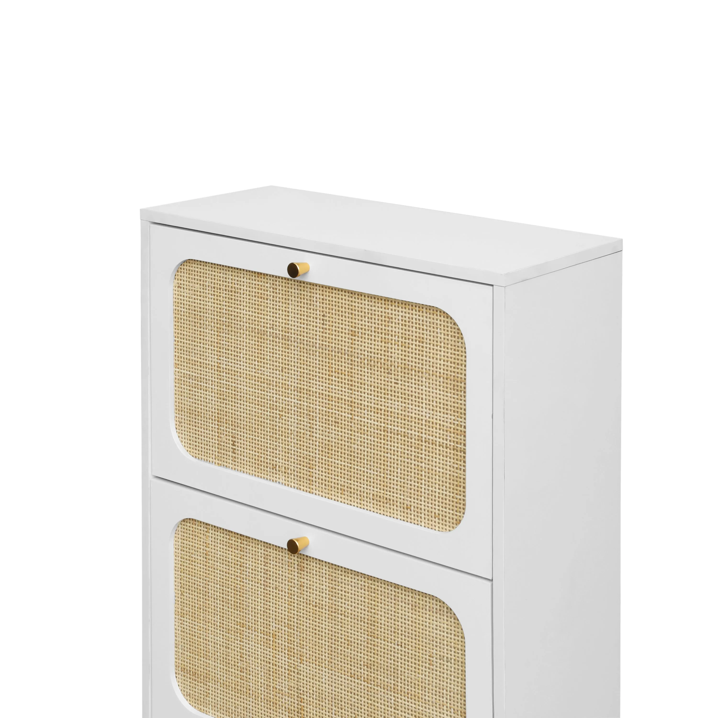 Mac Rattan 3 Door Shoe Rack - White