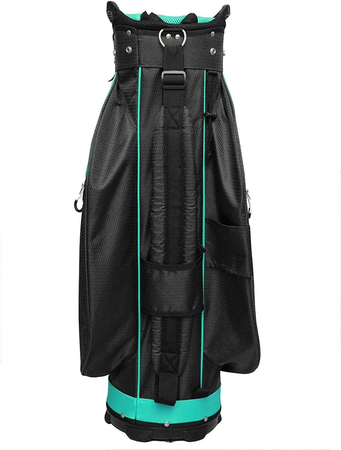 Majek Premium Black Teal Golf Bag 9.5 inch 14-Way Friendly Separator