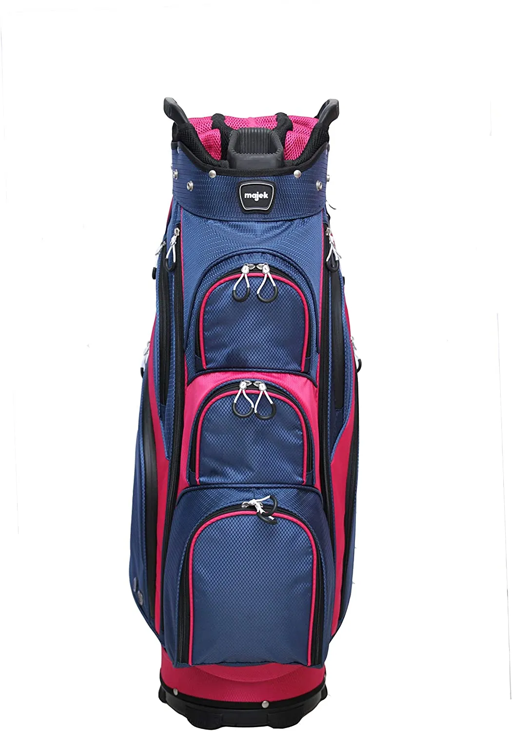 Majek Premium Navy Blue Pink Golf Bag 9.5 inch 14-Way Friendly Separator