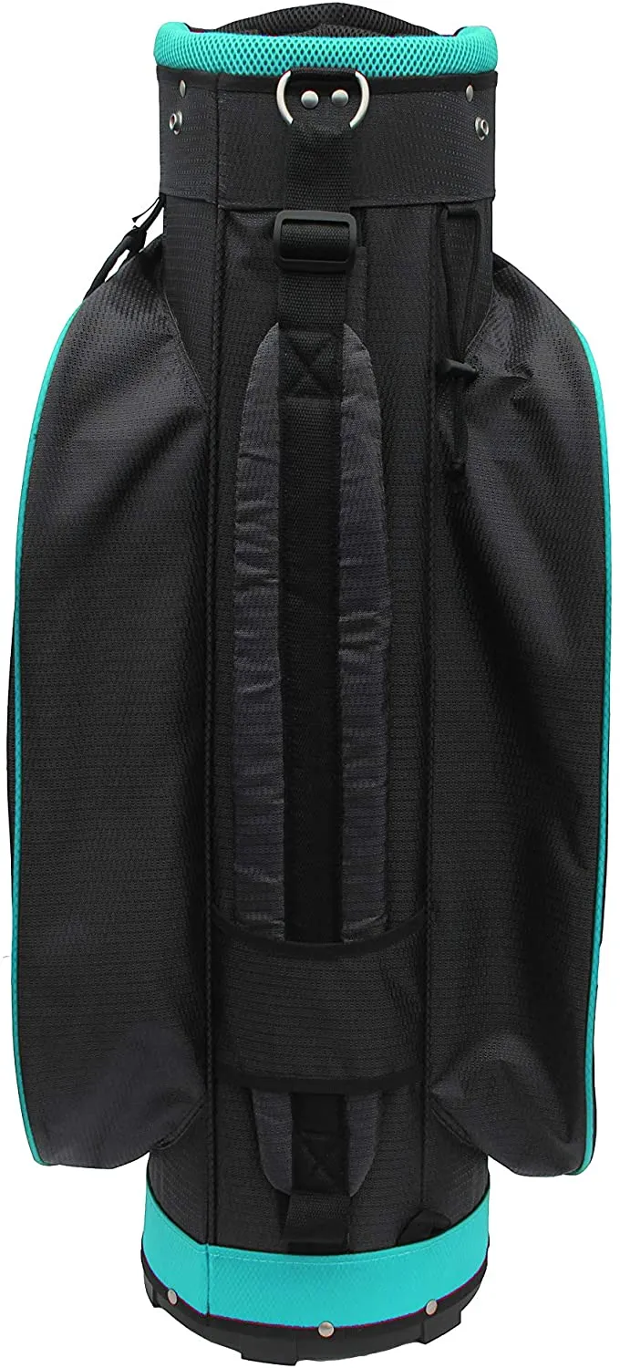 Majek Teal Black Golf Bag 9 inch 14-Way Friendly Separator Top