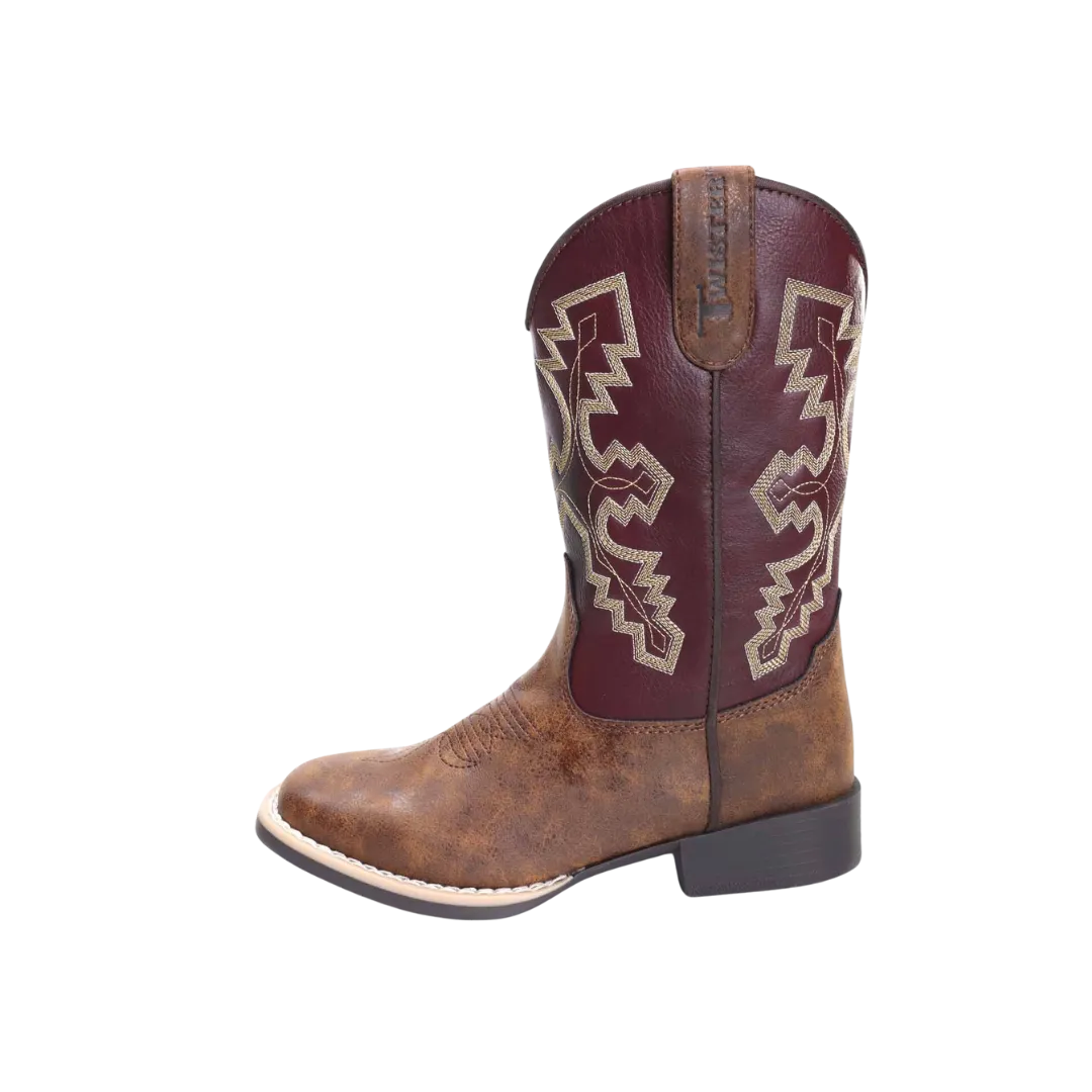 M&F Twister Kid´s Unisex Maroon Cowboys Boots