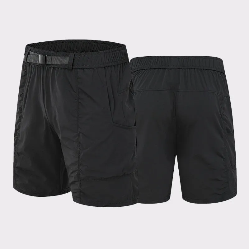 MEN'S CASUAL SPORTS SHORTS, RUNNING, FITNESS, COLD FEELING ICE SILK HIGH ELASTIC WORKWEAR PANTS