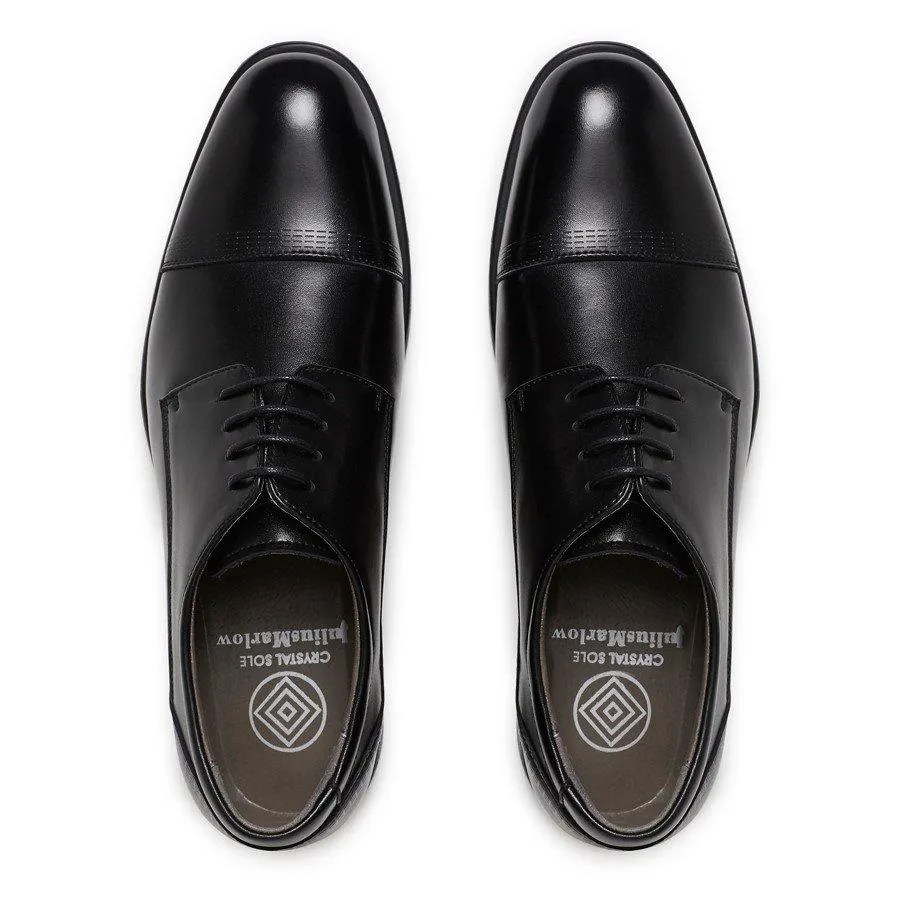 Mens Julius Marlow Expand Black Leather Lace Up Work Dress Shoes