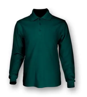 Mens Poly Face Cotton L/S Polo - Bottle