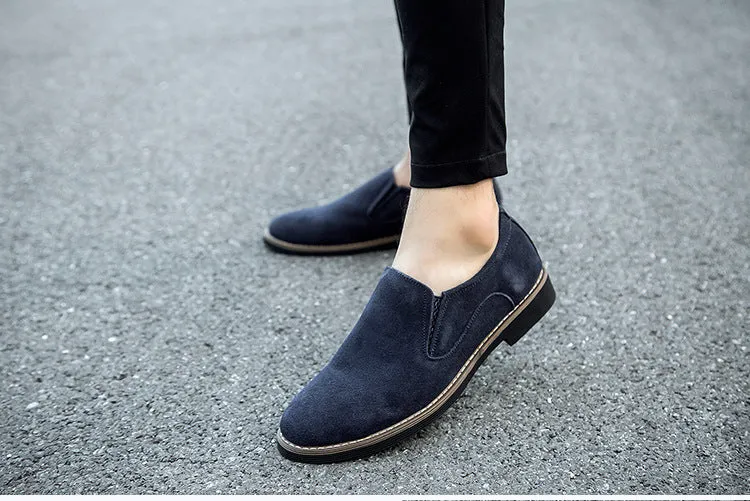 Men's Shoes Frosted Round Toe Men's Casual Leather Shoes For Men