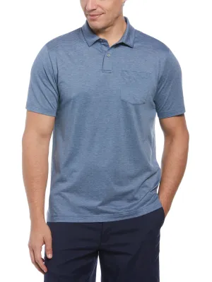 Men's Short Sleeve Fine Line Eco Polo With Pocket