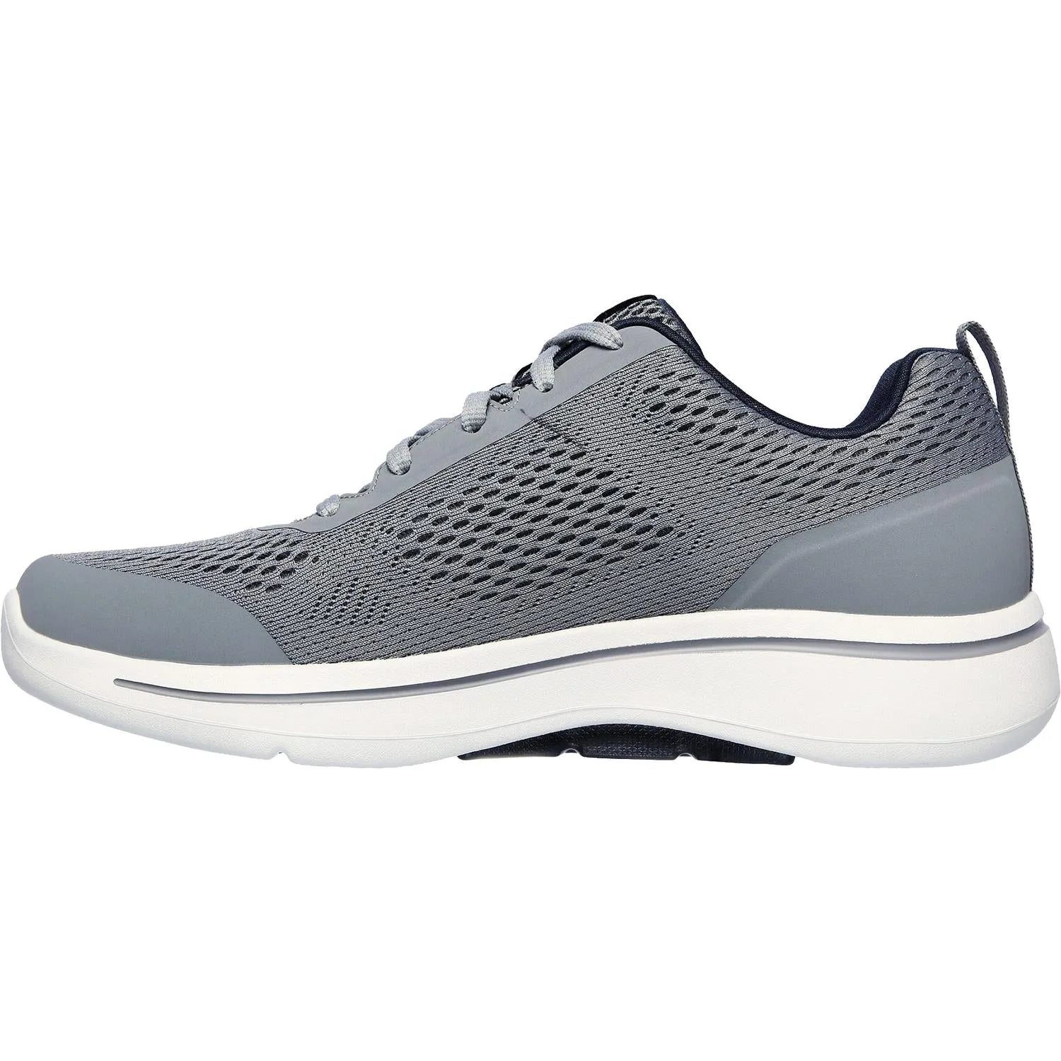 Men's Skechers GOwalk Arch Fit Idyllic Grey/Navy Knit Mesh