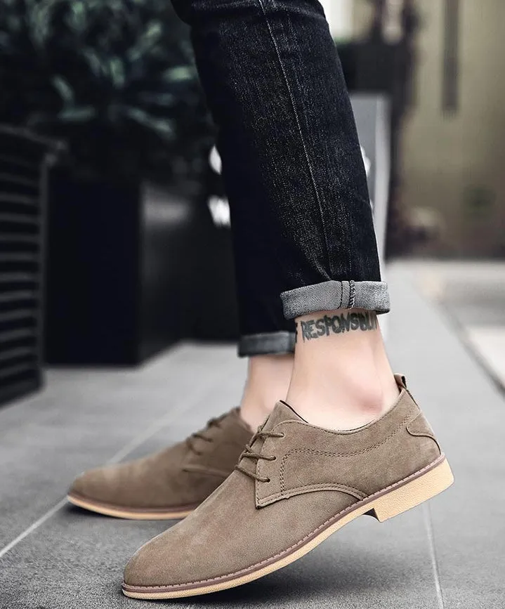 Men's suede leather shoes