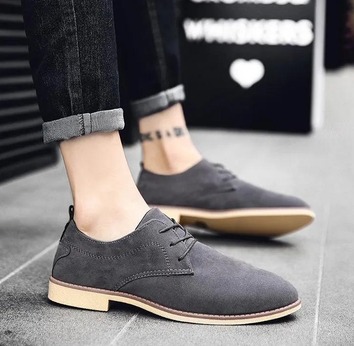 Men's suede leather shoes