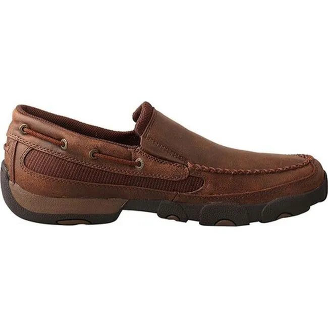 Men's Twisted X Driving Moc Brown Leather