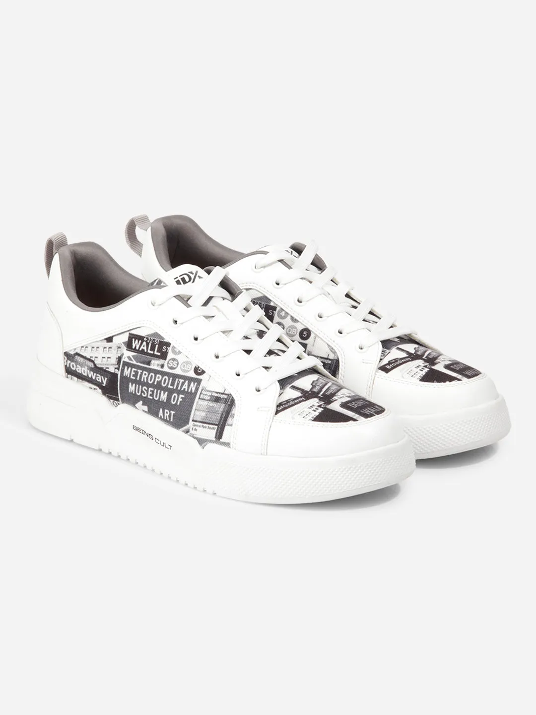 Men's White Graphic Print Sneakers IX6019