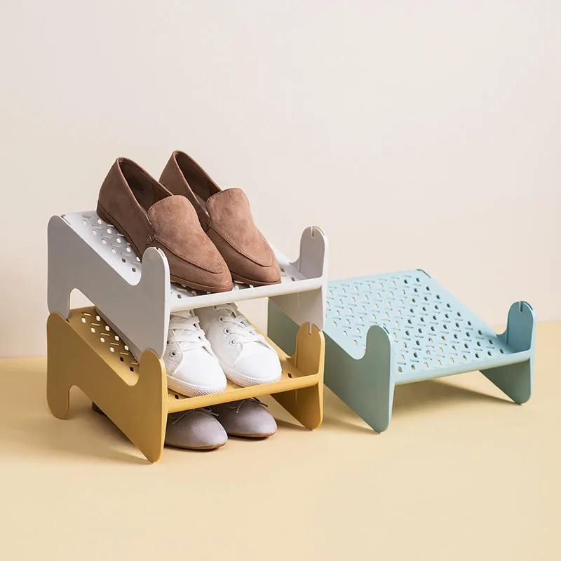 No Punching Layered Foldable Storage Shoe Rack