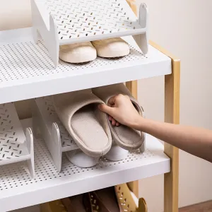 No Punching Layered Foldable Storage Shoe Rack