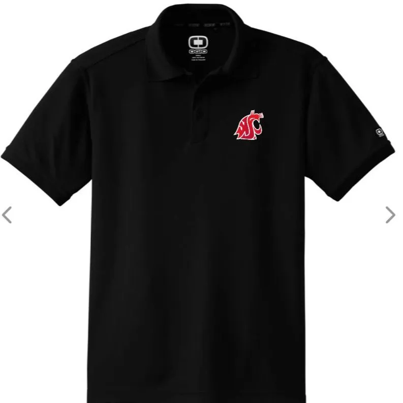 OGIO Mens Black Embroidered Polo