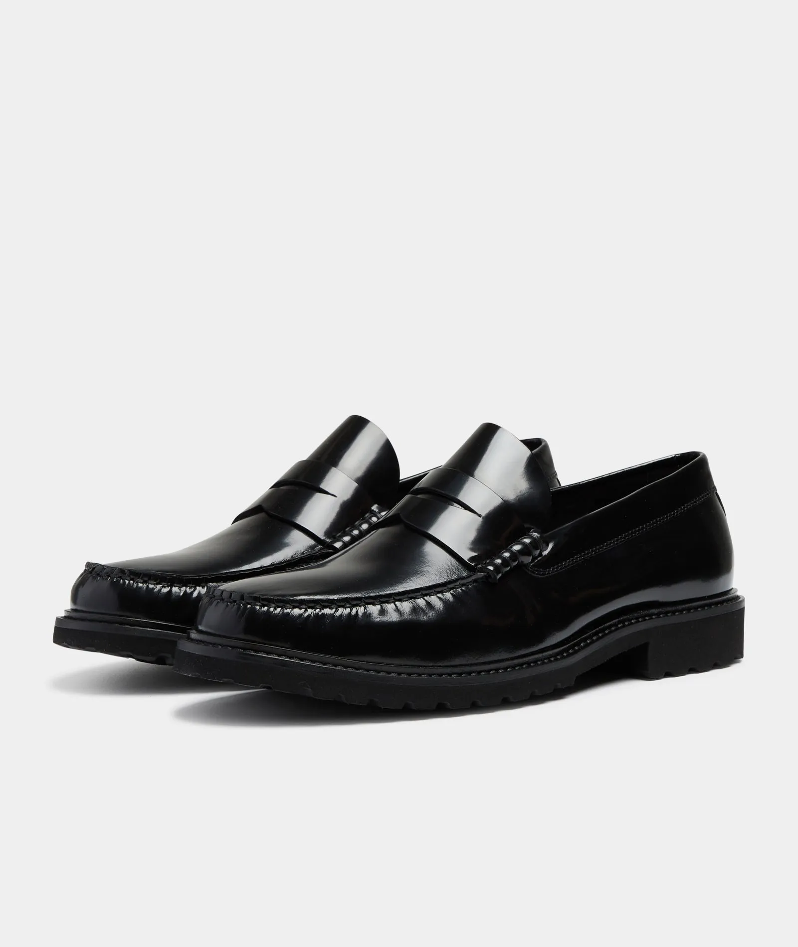 Penny Loafer - Black Polido Leather