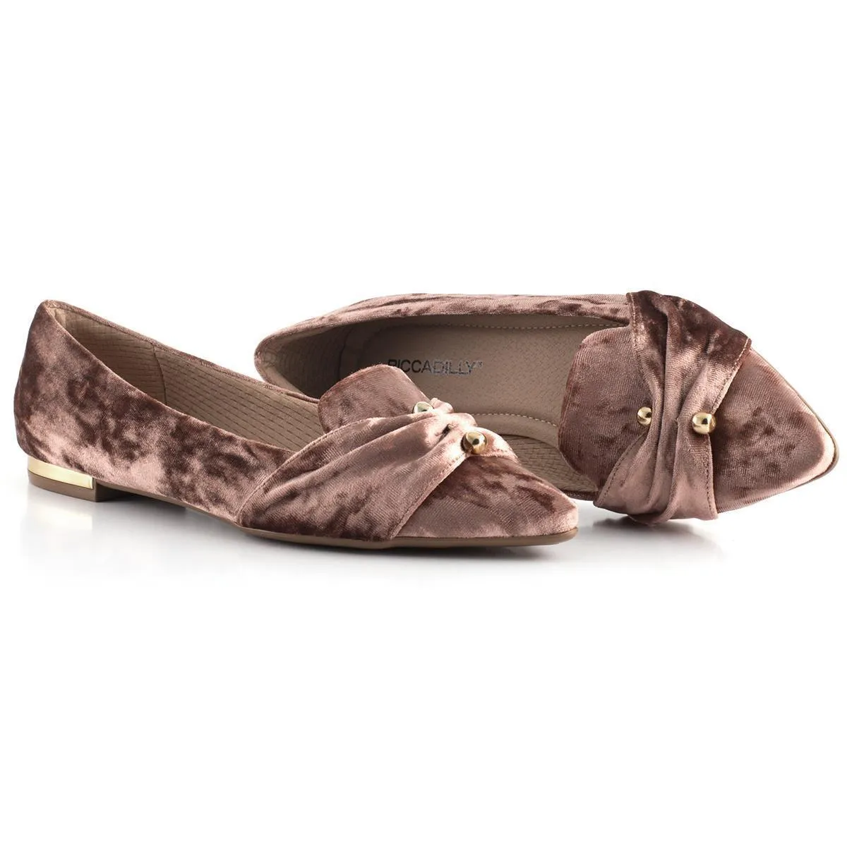 Piccadilly 274038-1093 Women Rose Flat Velour