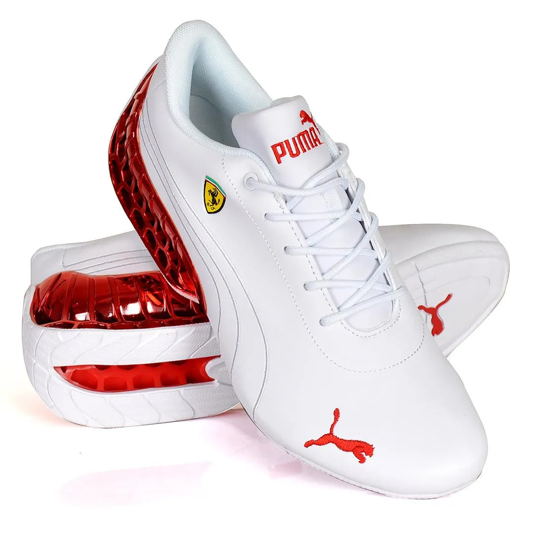 Pm Future Moto Sport GT Red Sole Sneakers- White