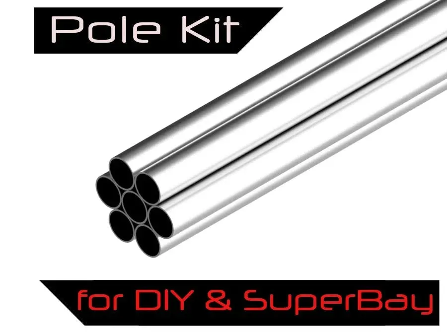 Pole Kit for DIY Golf Bay and SuperBay Golf Simulator Enclosures and Bays