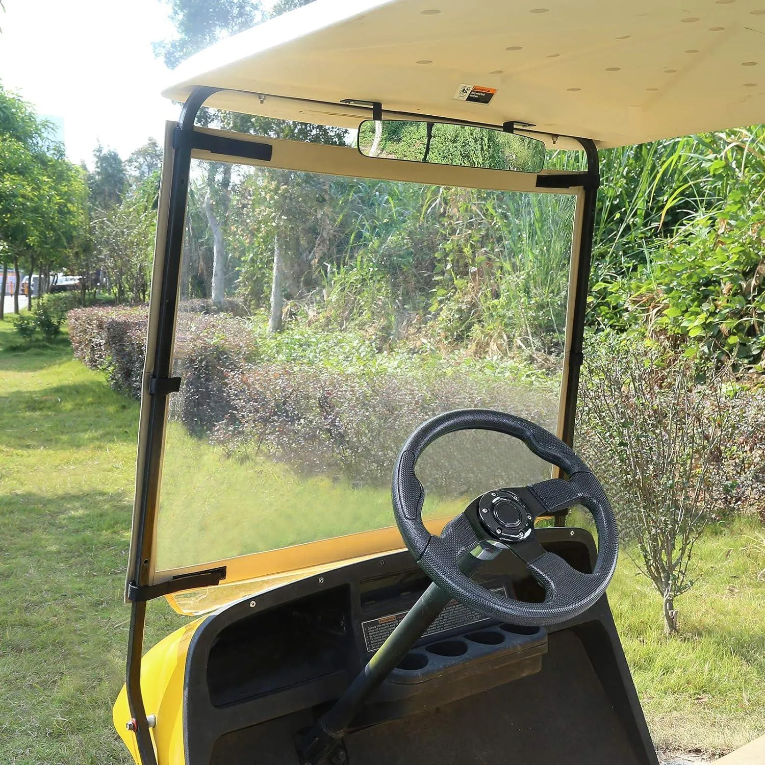 Portable Golf Cart Windshield Foldable PVC for EZGO TXT - 10L0L