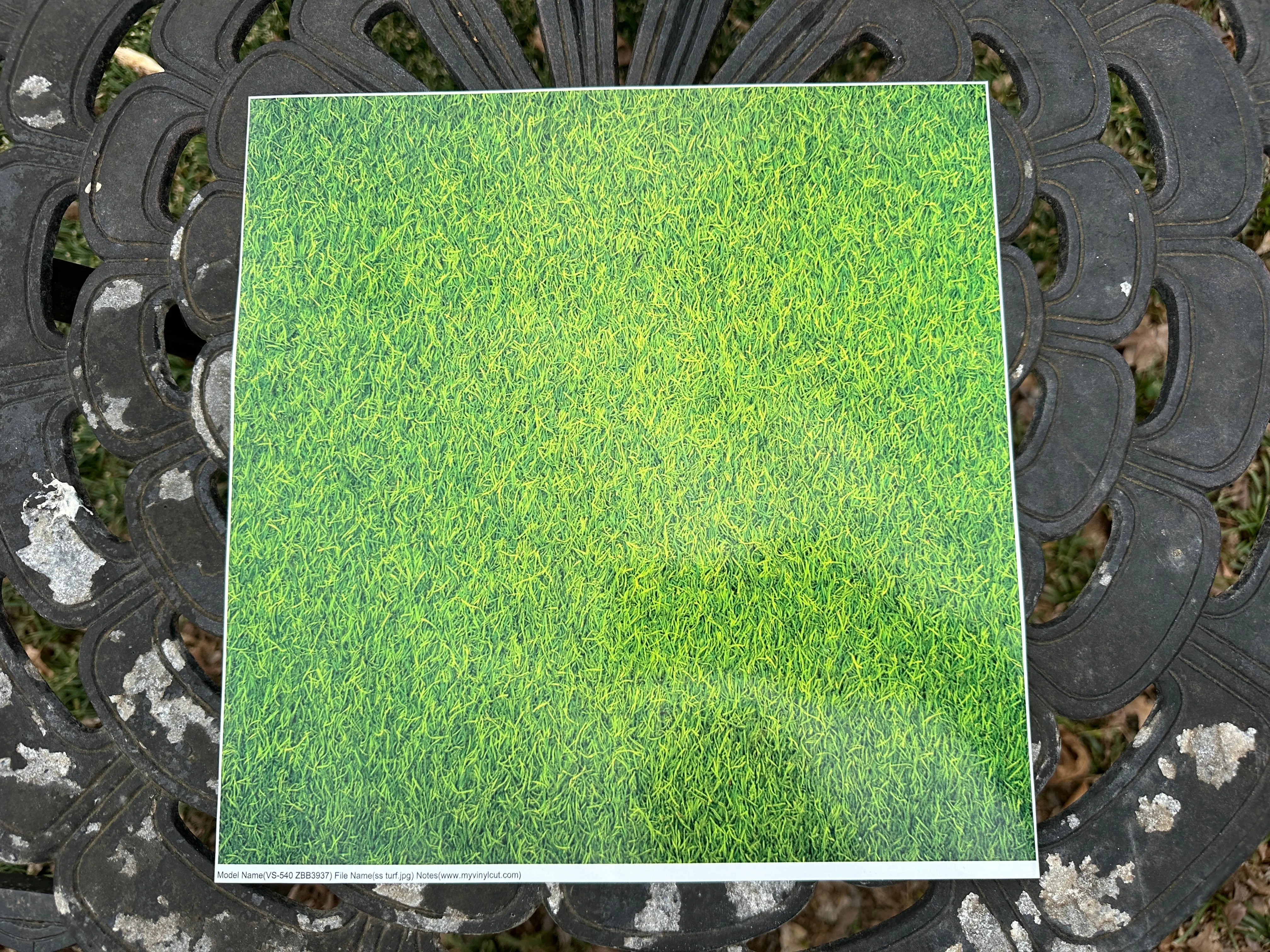 Printed Adhesive Vinyl ASTRO TURF Pattern 12 x 12 inch sheet