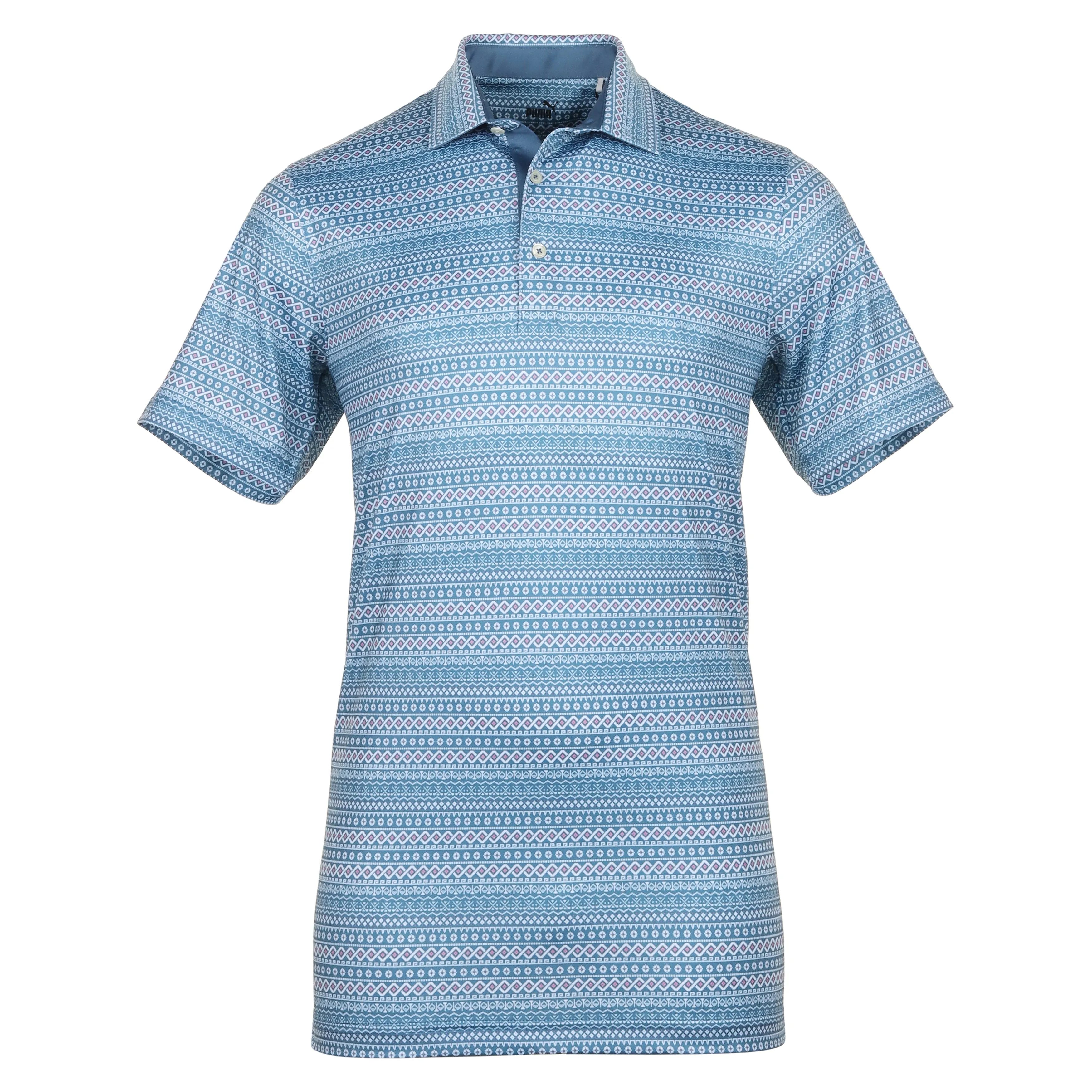 Puma Golf Fair Isle Micro Print Polo Shirt