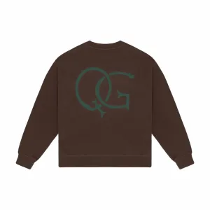 Quiet Golf Initial Crewneck (Brown)