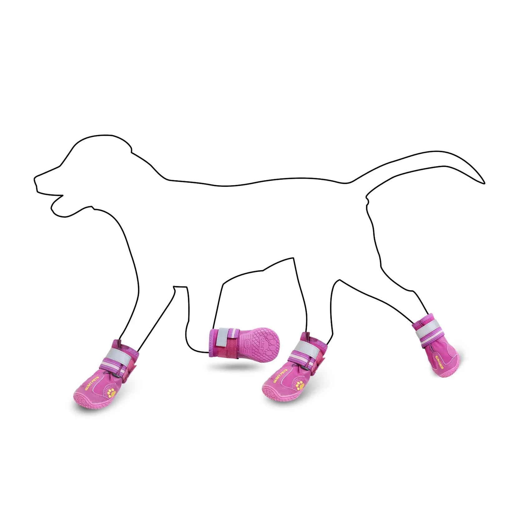 QUMY Dog Shoes for Medium Large Dogs 1PC