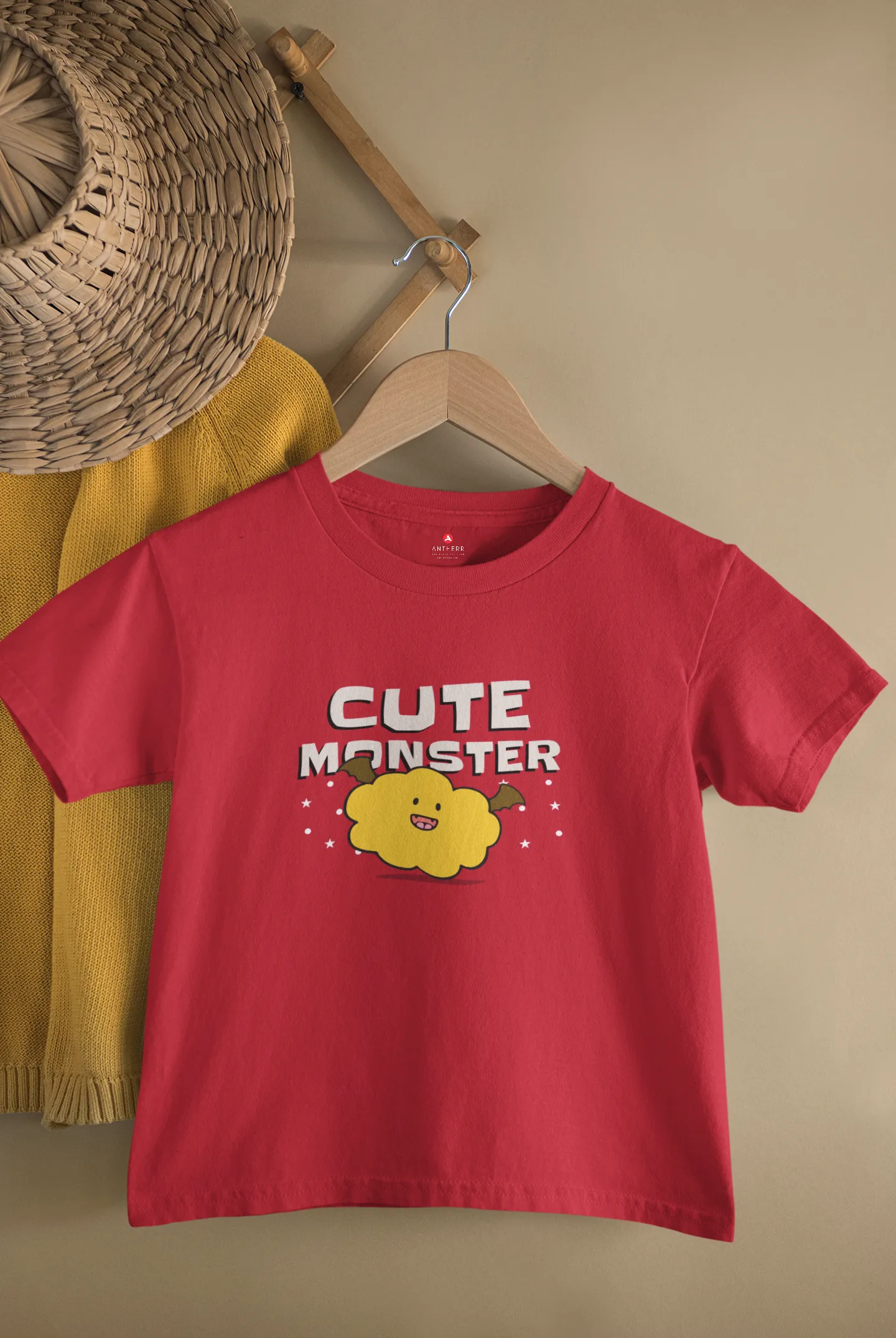 "CUTE MONSTER" KIDS HALF-SLEEVE T-SHIRT