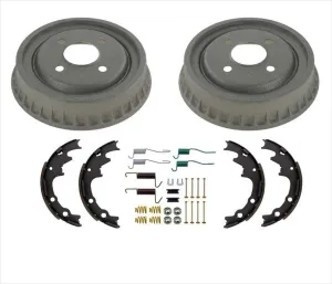 Rear Brake Drums Brake Shoes & Springs Hardware for Ford Mustang 1985-1993