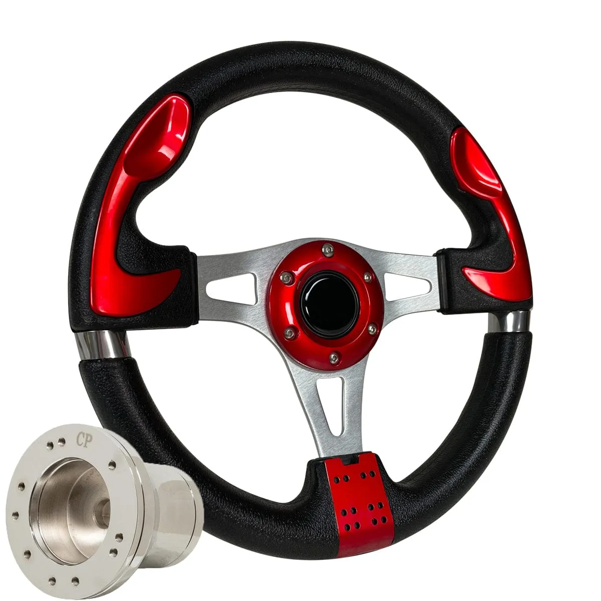 Red GTA1 Golf Cart Steering Wheel