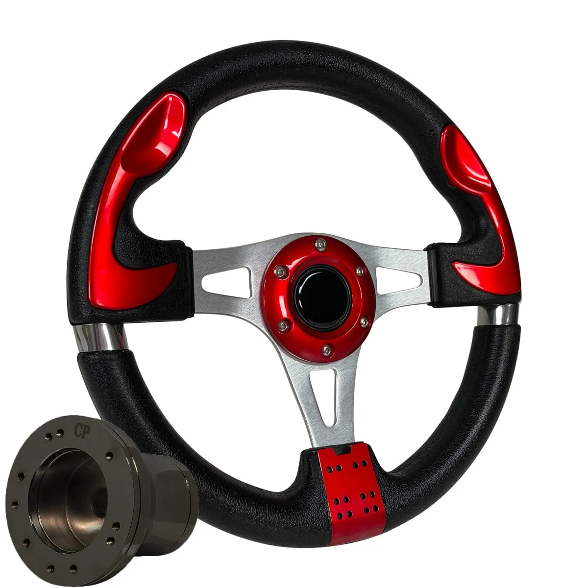 Red GTA1 Golf Cart Steering Wheel