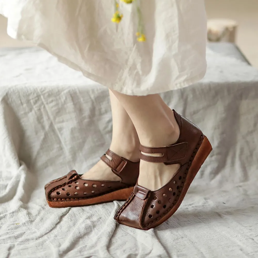 Retro Platform Mary Jane Square Toe Coffee/Brown/Apricot/CoffeeNew